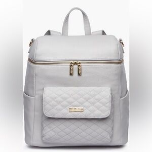 Luli Bebé Monaco Faux Leather Diaper Backpack